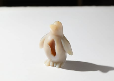 葉月ゆうによる技封入❣️【神仏と繋がる】オリジナルカード付き ドゥルジーアゲートのホワイトペンギン