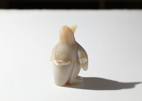 葉月ゆうによる技封入❣️【神仏と繋がる】オリジナルカード付き ドゥルジーアゲートのホワイトペンギン