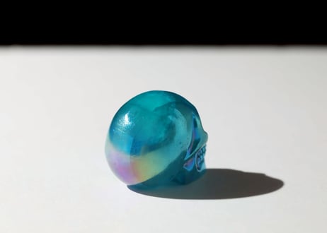 スカルマジック【次元存在とのアンテナ】アクアオーラクォーツ スカル ※イベントクーポン使用不可