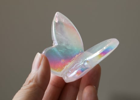 葉月ゆうによる技封入❣️【自分と対立する遺伝子プログラムの解放】オリジナルカード付き エンジェルオーラ ローズクォーツ バタフライ