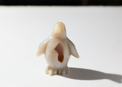 葉月ゆうによる技封入❣️【神仏と繋がる】オリジナルカード付き ドゥルジーアゲートのホワイトペンギン