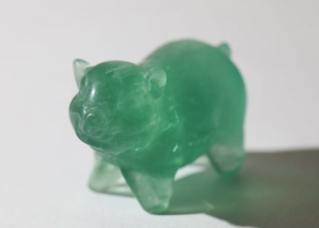 悟りのシッディ＆葉月ゆうによる技封入❣️【カルマ体のブロック解放/ハートからの願いを叶える】フローライト ぶた