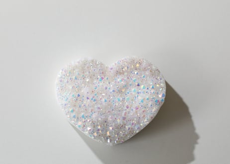 葉月ゆうによる技封入❣️【多次元の才能とつながる】オリジナルカード付き❣️ エンジェルオーラ ホワイトクォーツ クラスター ハート