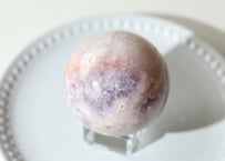 葉月ゆうによる技封入❣️【カルマ体のブロック解放/ハートからの願いを叶える】虹入り アメジスト＆チェリーブロッサムアゲート スフィア