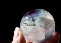 葉月ゆうによる技封入❣️【奇跡に包まれる】虹入り フローライト スフィア ※イベントクーポン使用不可