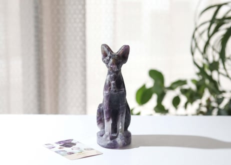葉月ゆうによる技封入❣️【多次元の才能と繋がる】オリジナルカード付き アメジスト バステト