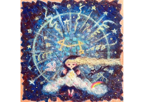 【CRYSTAL PATH クリスタルパス（魔法使いになる）シジル彫刻 オリジナルカード＆シール付き❣️】 ジラソルクォーツ 握り石（1個） ※イベントクーポン使用不可