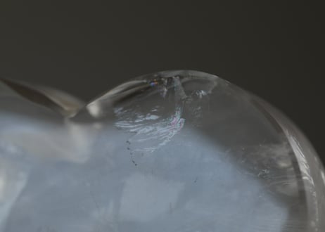 技封入❣️【美肌/お通じが良くなる/若返り】ブラジル産 虹入り クリアクォーツ ハート ※イベントクーポン使用不可