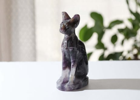 葉月ゆうによる技封入❣️【多次元の才能と繋がる】オリジナルカード付き アメジスト バステト