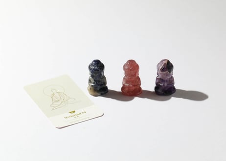 葉月ゆうによる技封入❣️【神仏と繋がる】オリジナルカード付き ハイクオリティ ブッダ 3体セット