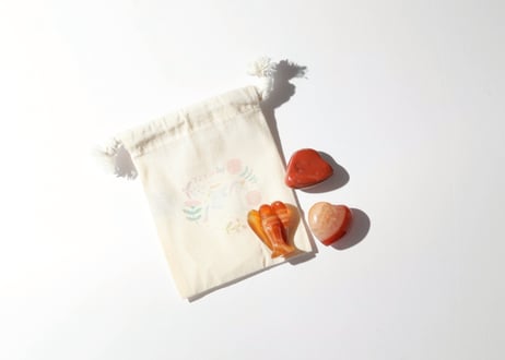 葉月ゆうによる技封入❣️【四大天使のサポート＆結界】天使の行動力セット〈カーネリアン〉巾着付き ※イベントクーポン使用不可