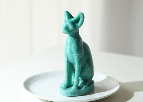 葉月ゆうによる技封入❣️【カルマ体のブロック解放/ハートからの願いを叶える】ハイクオリティ アマゾナイト バステト
