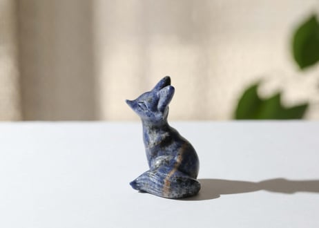 悟りのシッディ＆葉月ゆうによる技封入❣️【カルマ体のブロック解放/ハートからの願いを叶える】ソーダライト きつね