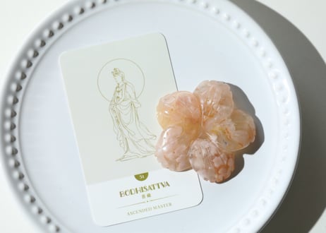 葉月ゆうによる技封入❣️【未来供養】オリジナルカード付き チェリーブロッサムアゲート 花