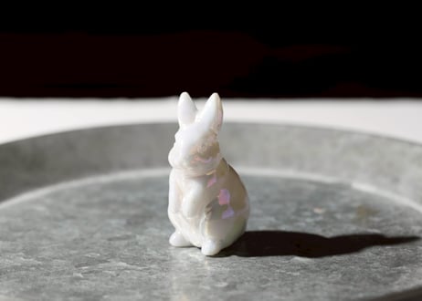 葉月ゆうによる技封入❣️【愛し愛される】エンジェルオーラ ホワイト翡翠 うさぎ ※イベントクーポン使用不可