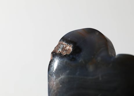 【悟った至福のシッディ】＆〈タイムウェーバーによる長所を認識し、直観的で可能性に満ちた人生を引き寄せる調整入り〉オリジナルカード付き❣️ グレーアゲート ハート