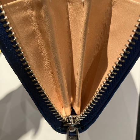 BAGGY PORT /　バギーポート　ZYS197　藍染め×ペイズリー ラウンドファスナー 長財布  #ac
