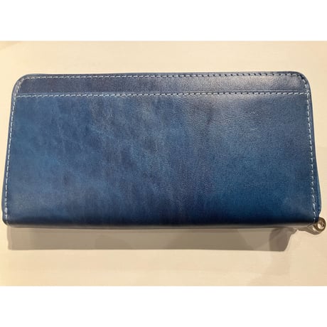 BAGGY PORT / バギーポート　ZYS085　藍染め レザー ラウンドファスナー マルチケース 　 #ac