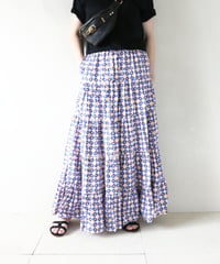 IENAクロップドTシャツ×ZARAプリントティアードスカートコーデ（IENA・ZARA）Set