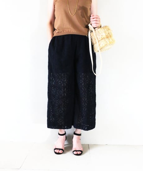 ベーシックノースリニット×レースパンツコーデ（URBAN RESEARCH DOORS・Theory）Set