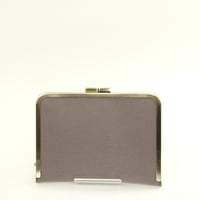 5.6寸角型　マルチケース　帆布（8号）グレージュ色　※口金：AG色