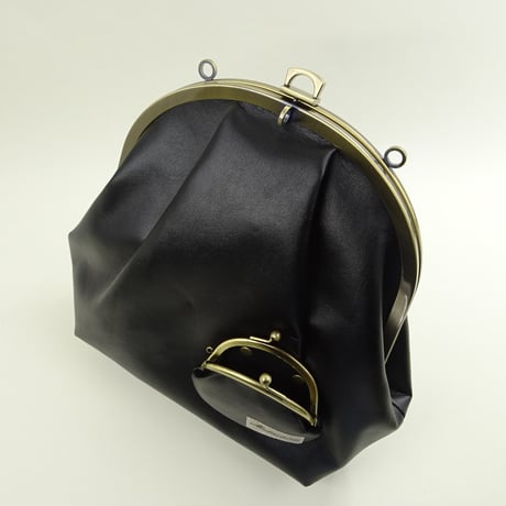 7.0寸 2WAYバッグ（リュック＆ショルダー）合皮　黒色　※口金：AG
