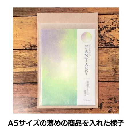 グラスパック【おすそ分け袋セット】グラシン紙/クラフト紙｜茶無地｜ポストカード A5/B6対応 半透明 透ける紙袋 平袋