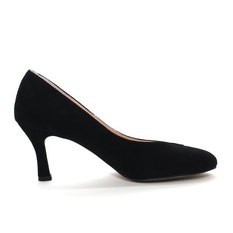 ラウンドセンターモチーフパンプス /Round toe motif pumps (BLACK)