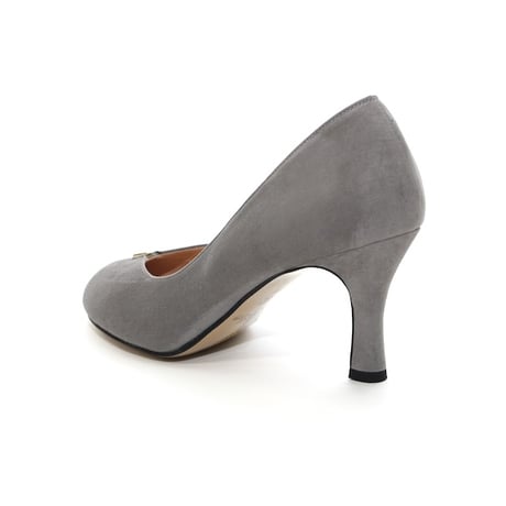 ラウンドセンターモチーフパンプス /Round toe motif pumps (GRAY)