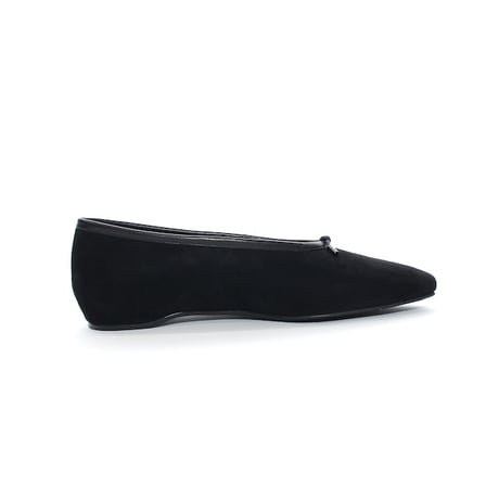 スクエアトゥインヒールバレーシューズ / Square toe hidden heel ballet flatsL0298(BLACK)