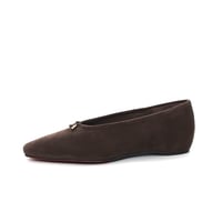 スクエアトゥインヒールバレーシューズ / Square toe hidden heel ballet flatsL0298(DARK BRWON)
