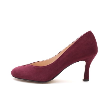 ラウンドセンターモチーフパンプス /Round toe motif pumps (WINE)