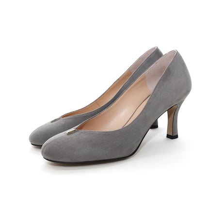ラウンドセンターモチーフパンプス /Round toe motif pumps (GRAY)