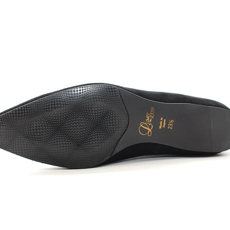 スクエアトゥインヒールバレーシューズ / Square toe hidden heel ballet flatsL0298(BLACK)