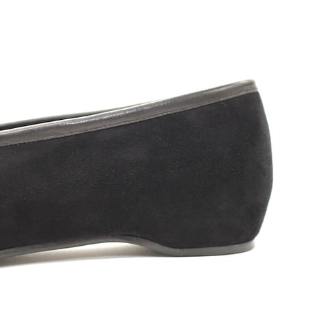 スクエアトゥインヒールバレーシューズ / Square toe hidden heel ballet flatsL0298(BLACK)