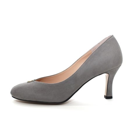 ラウンドセンターモチーフパンプス /Round toe motif pumps (GRAY)