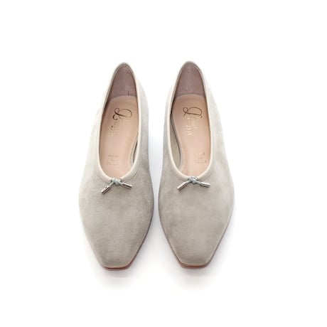 スクエアトゥインヒールバレーシューズ / Square toe hidden heel ballet flatsL0298(OFF WHITE)