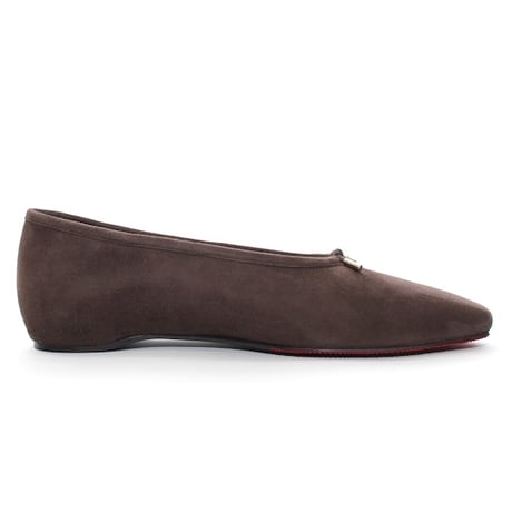 スクエアトゥインヒールバレーシューズ / Square toe hidden heel ballet flatsL0298(DARK BRWON)
