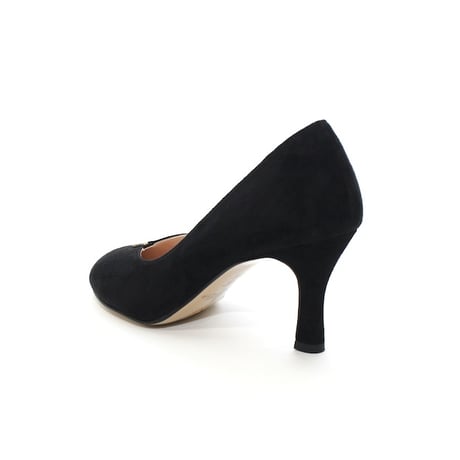 ラウンドセンターモチーフパンプス /Round toe motif pumps (BLACK)