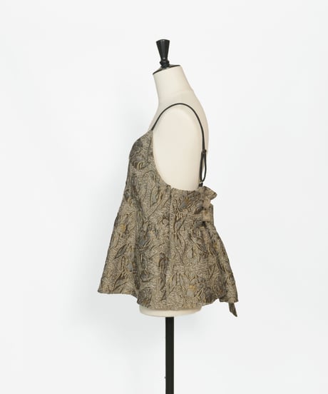 T-02 Camellia jacquard Camisole <BEIGE> sample