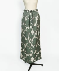 S-03 Magnolia Gather Skirt <GREEN Flower> sample