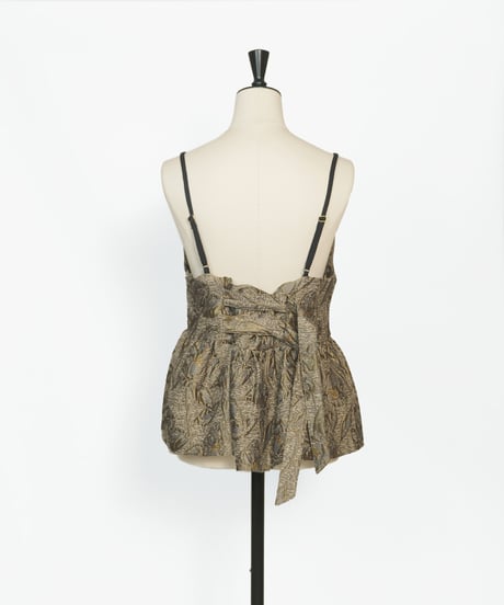 T-02 Camellia jacquard Camisole <BEIGE> sample