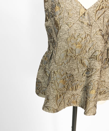 T-02 Camellia jacquard Camisole <BEIGE> sample