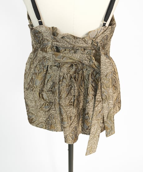 T-02 Camellia jacquard Camisole <BEIGE> sample