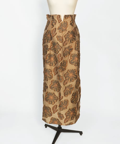 S-03/02 Rose of Sharon Skirt <CAMEL flower> sample