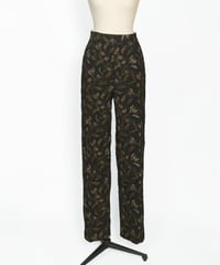 P-01/02 Flower Jacquard Tuck Pants  <BLACK Flower> sample