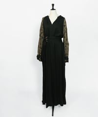 D-02 Flower Embroidery Dress  <KHAKI BLACK> sample