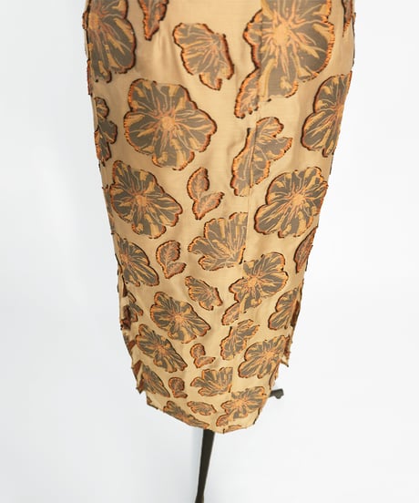S-03/02 Rose of Sharon Skirt <CAMEL flower> sample
