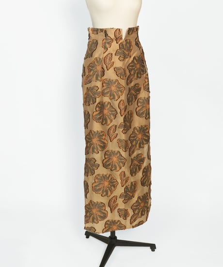 S-03/02 Rose of Sharon Skirt <CAMEL flower> sample