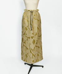 S-03 Magnolia Gather Skirt <OLIVE YELLOW Flower> sample